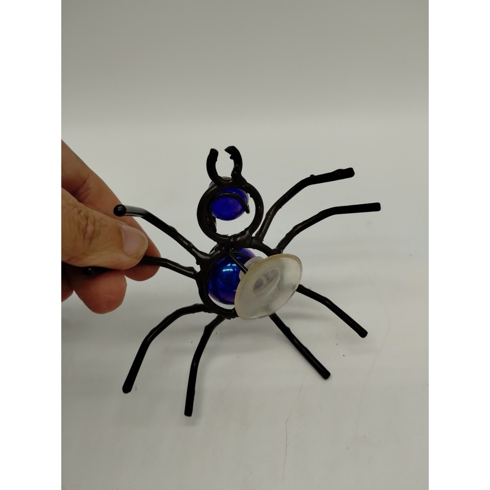 Set Of 2 Metal And Marbles Spiders Window Sun catchers Halloween - Picture 6 of 9